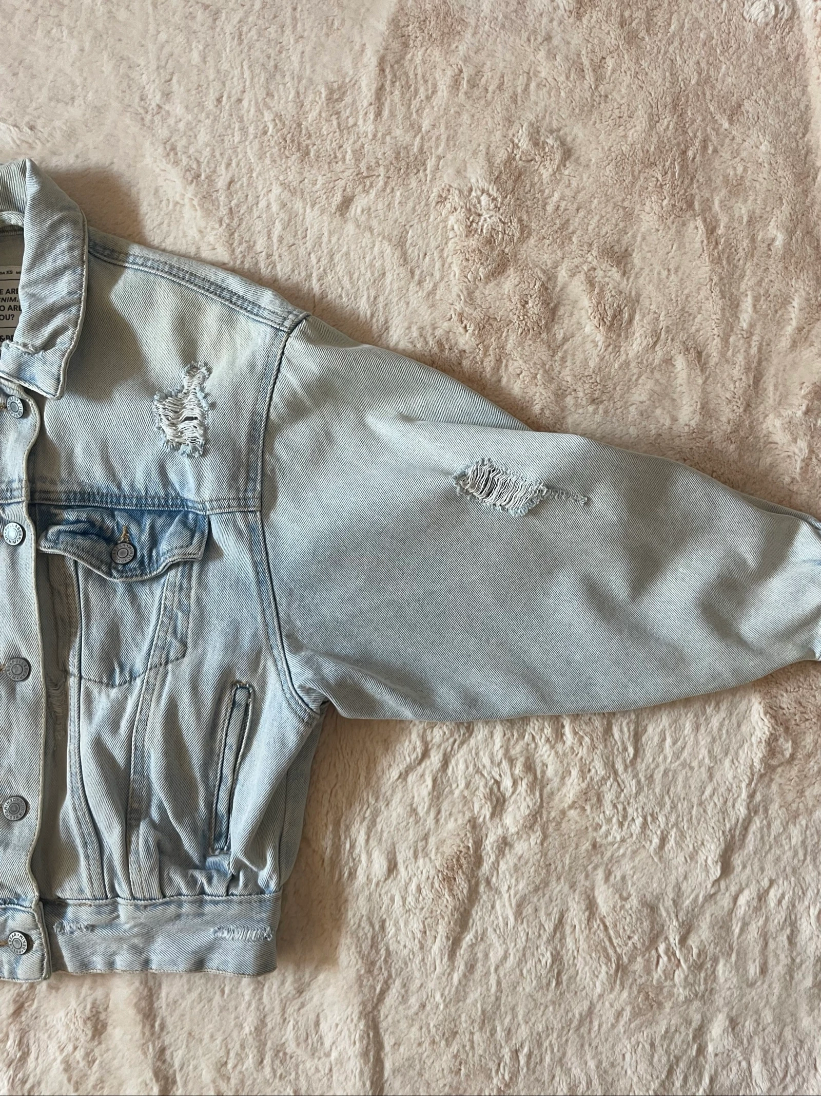 Veste en jean oversize Pull&Bear XS bleu clair – photo 4